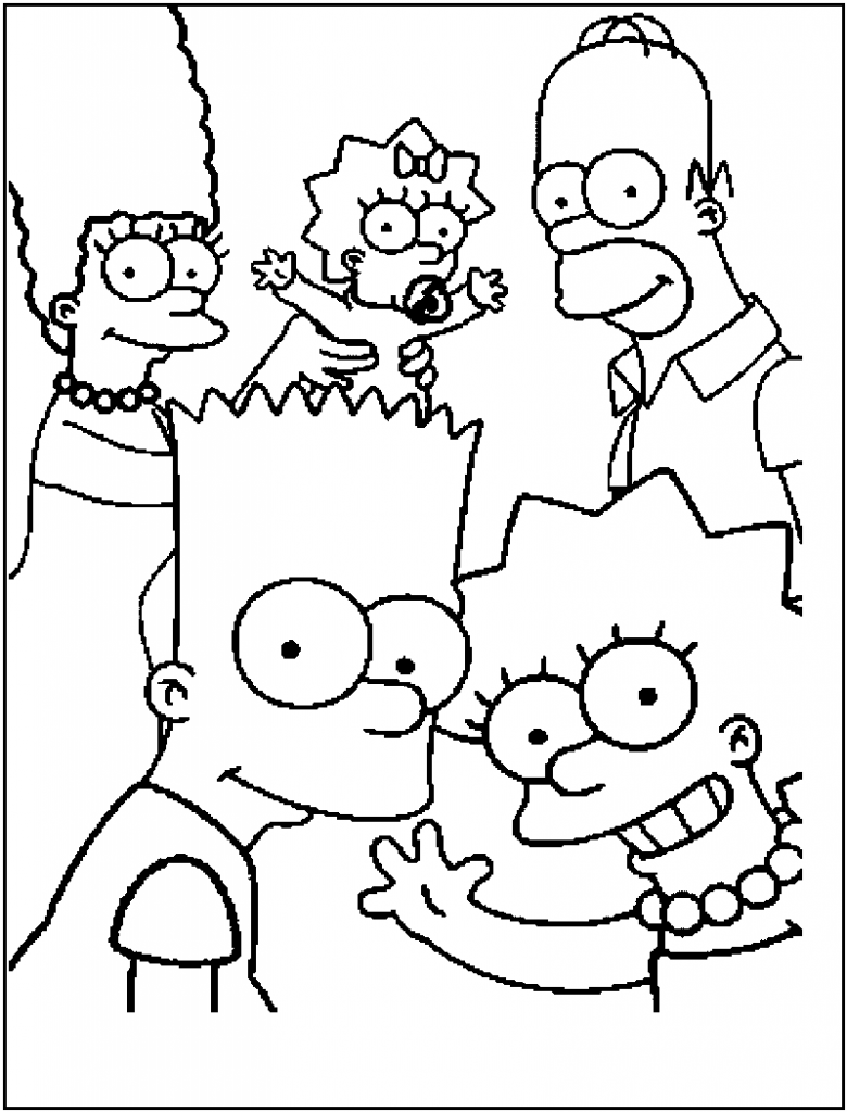 Desenho de Os Simpson Família para colorir