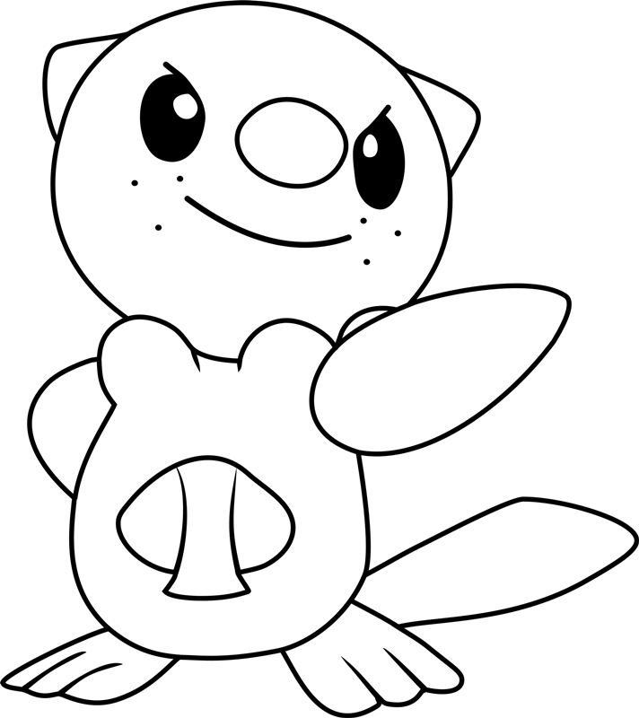 Desenho dePokemon Oshawott Feliz para colorir