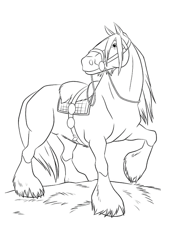 Desenho de O Cavalo do Shire para colorir