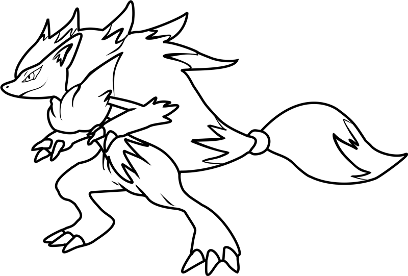 Desenho deZoroark em Pokemon para colorir