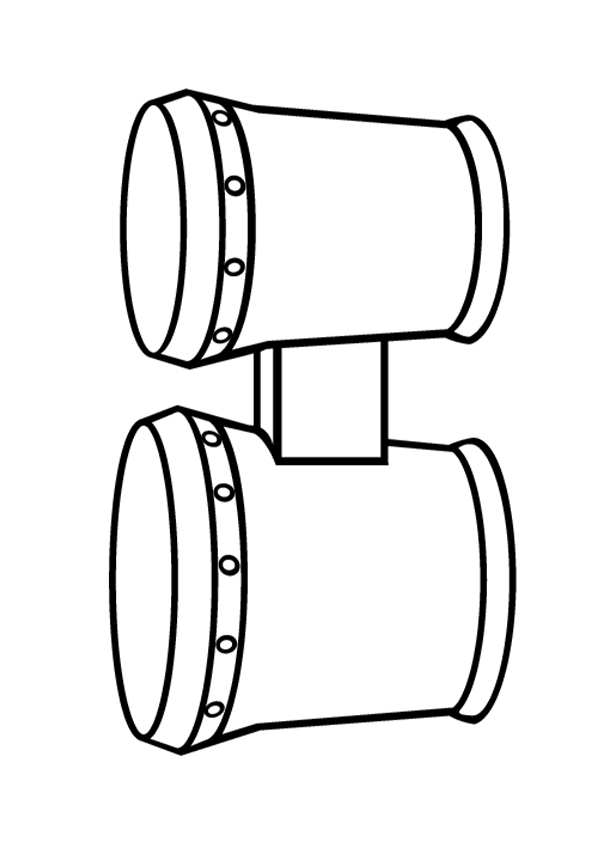 Desenho deTambores Bongô para colorir