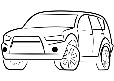 Desenho deSUV Carro para colorir