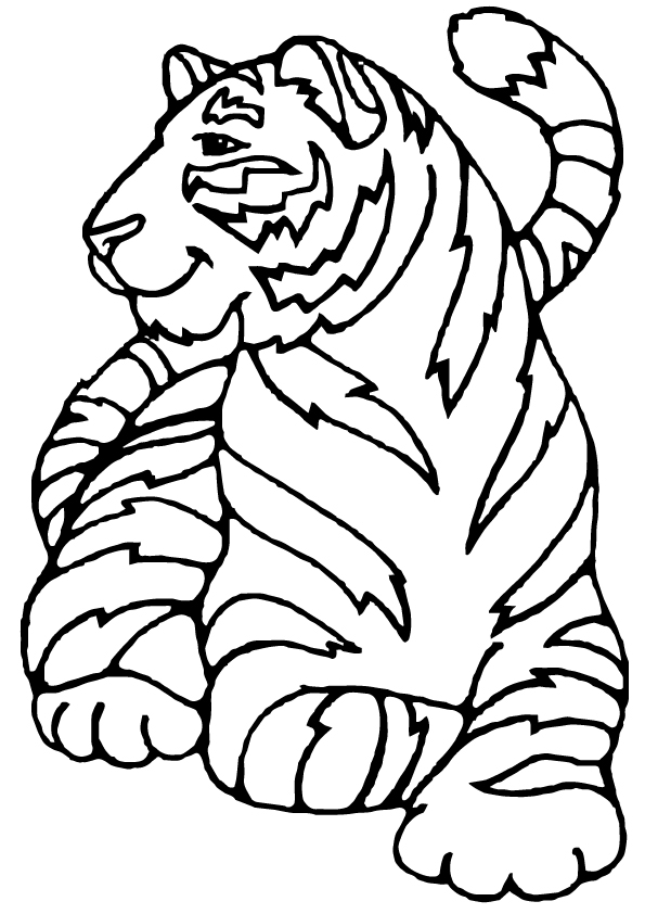 Desenho deBela Amur Tigre para colorir