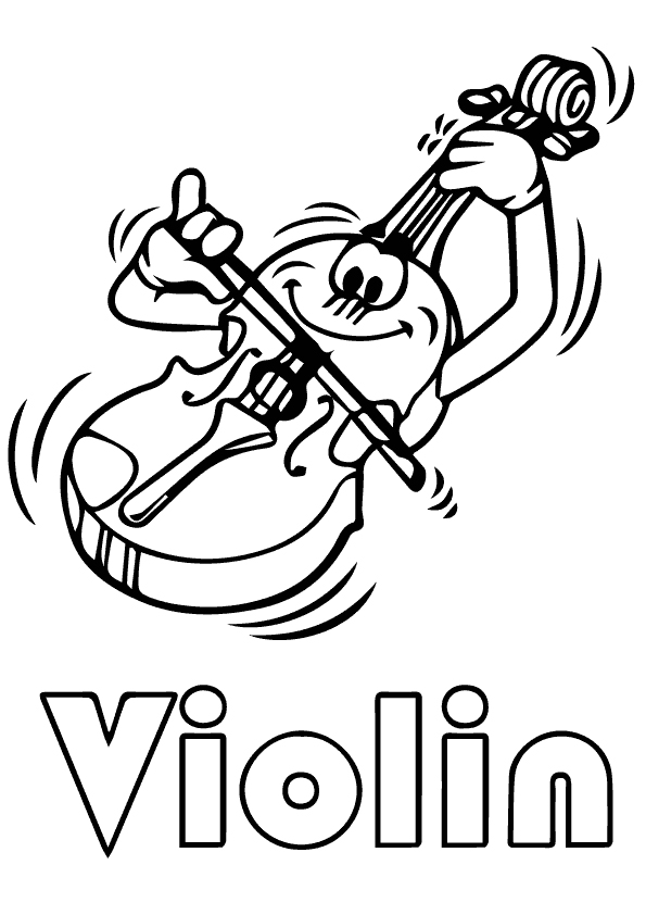 Desenho deTocar Violino para colorir