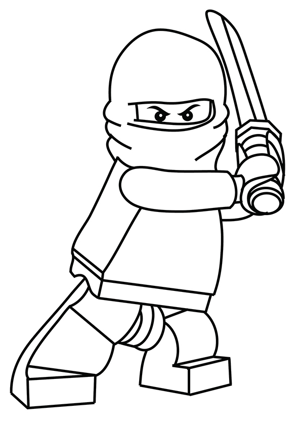 Desenho deNinja Com Máscara para colorir