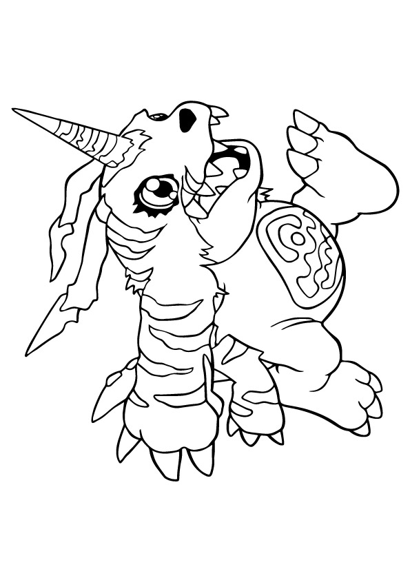 Desenho deDigimon Gabumon para colorir