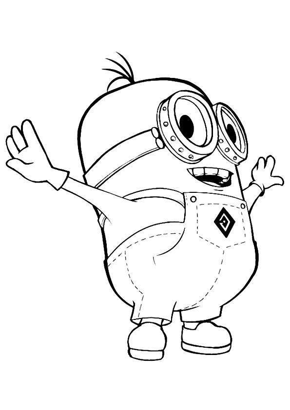 Desenho de Minion Bob para colorir