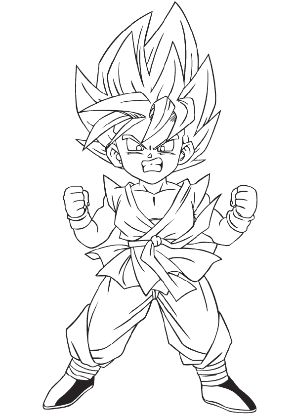 Desenhos de Goku para colorir