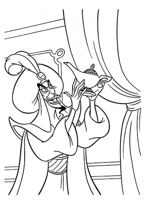 Desenho de O Jafar para colorir