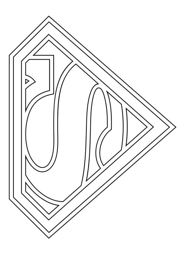 Desenho de Símbolo de Superman para colorir