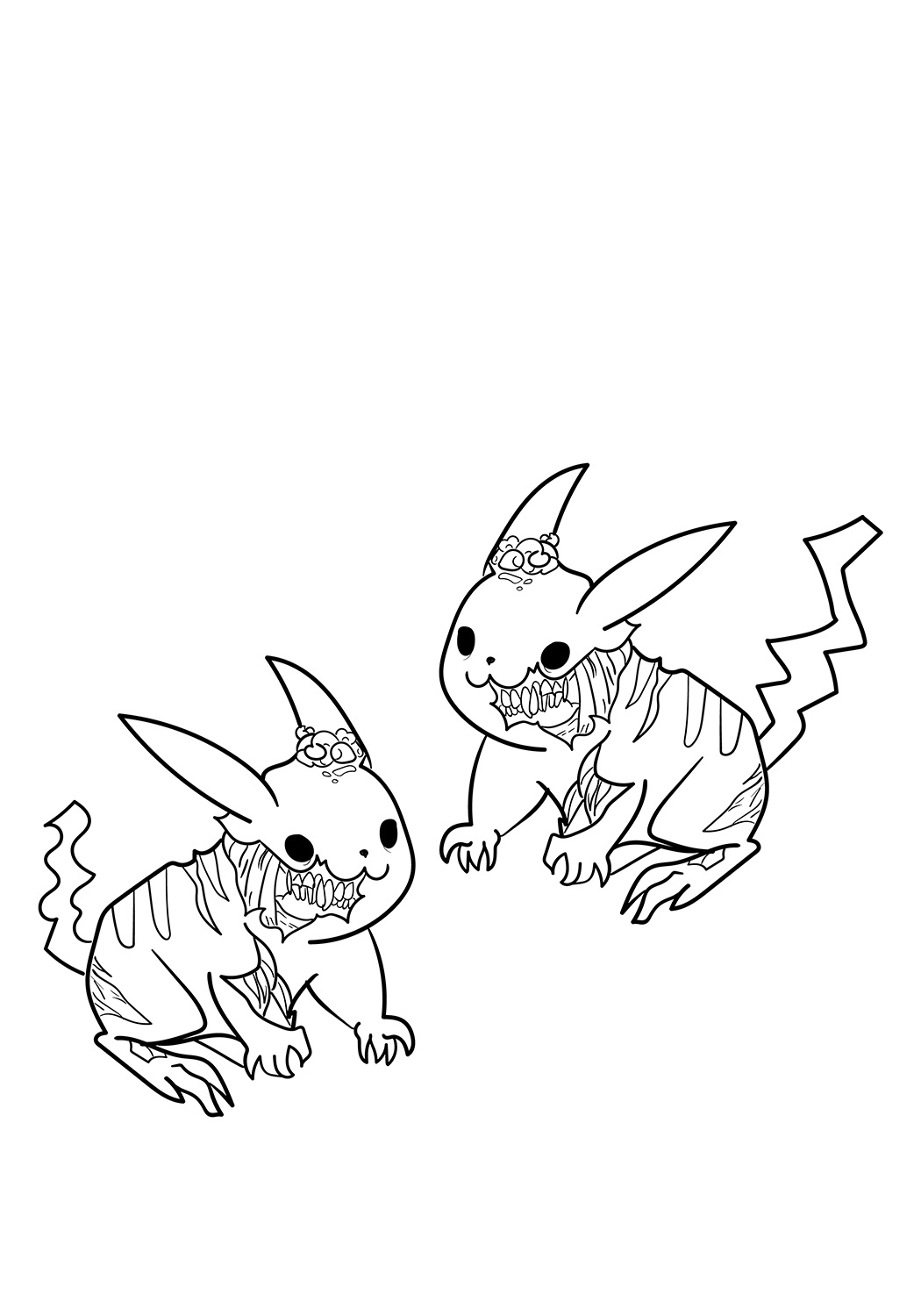 Desenho deZumbi Pikachu para colorir