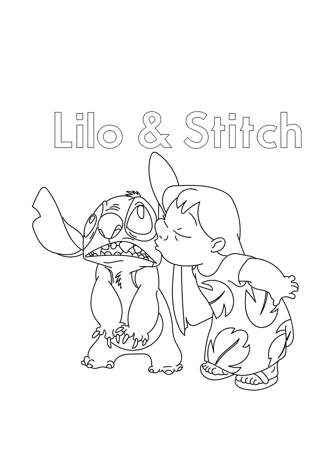 Desenhos de Lilo e Stitch para colorir