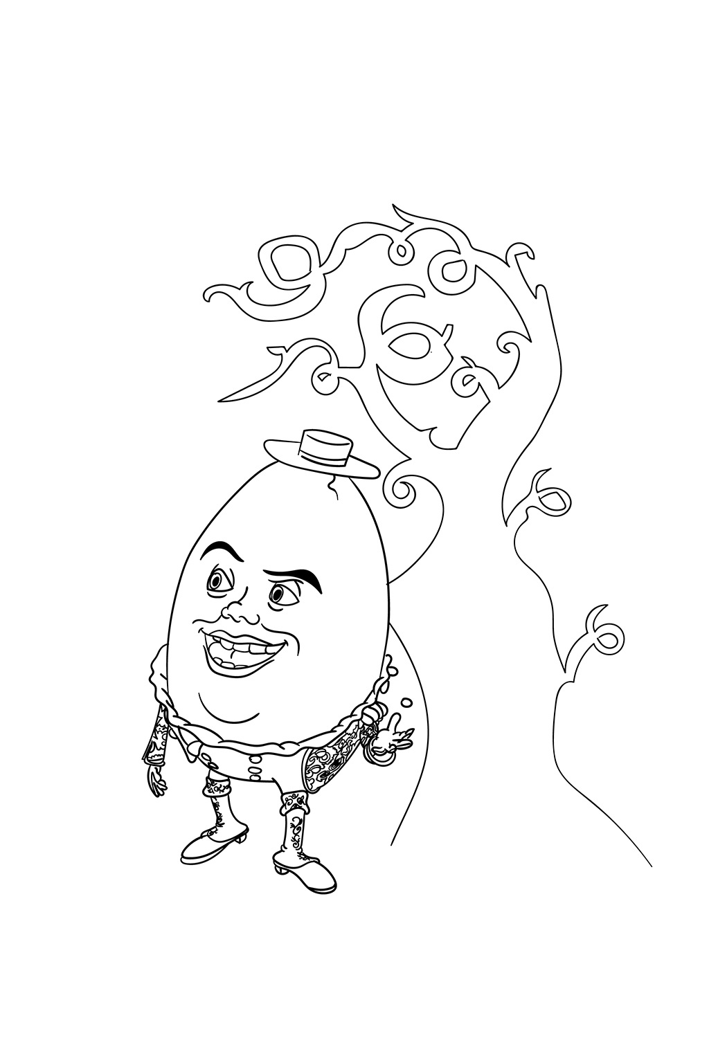 Desenho de Alexander Humpty Dumpty para colorir