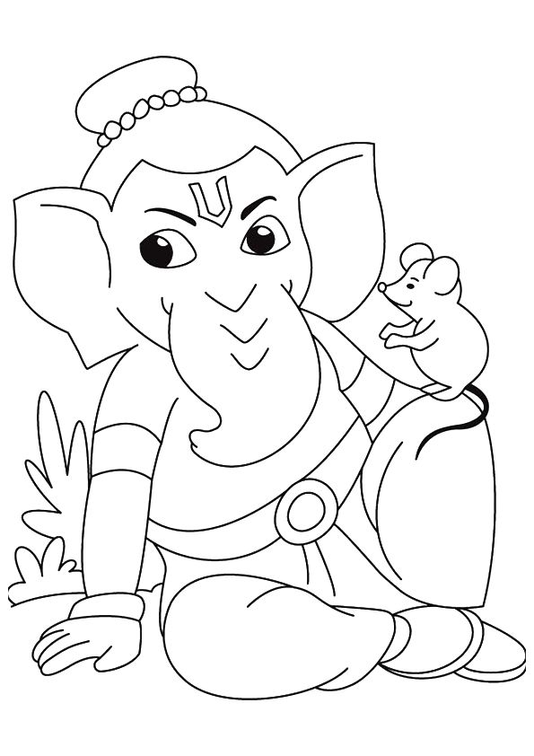 Desenhos de Senhor Ganesha para colorir