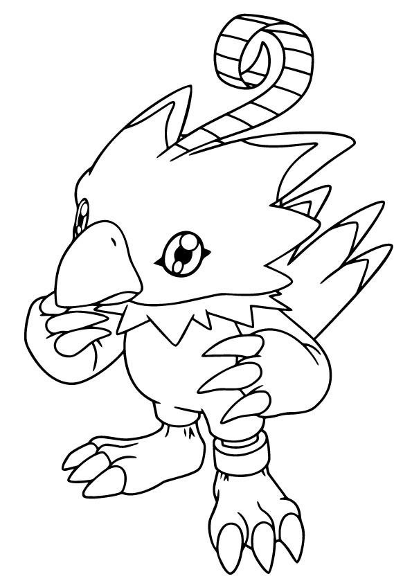 Desenho deDigimon Biyomon para colorir