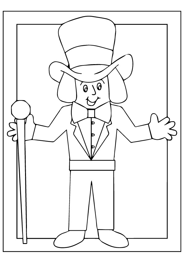 Desenho deWilly Wonka para colorir