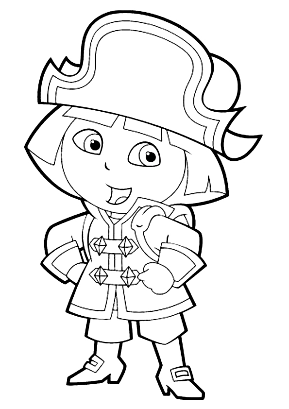 Desenho dePequeno Pirata para colorir