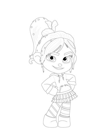 Desenho de Vanellope von Schweetz para colorir