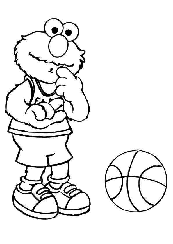 Desenho deElmo com Uma Bola para colorir