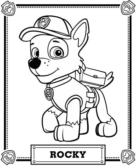 Desenho de Patrulha Rocky para colorir