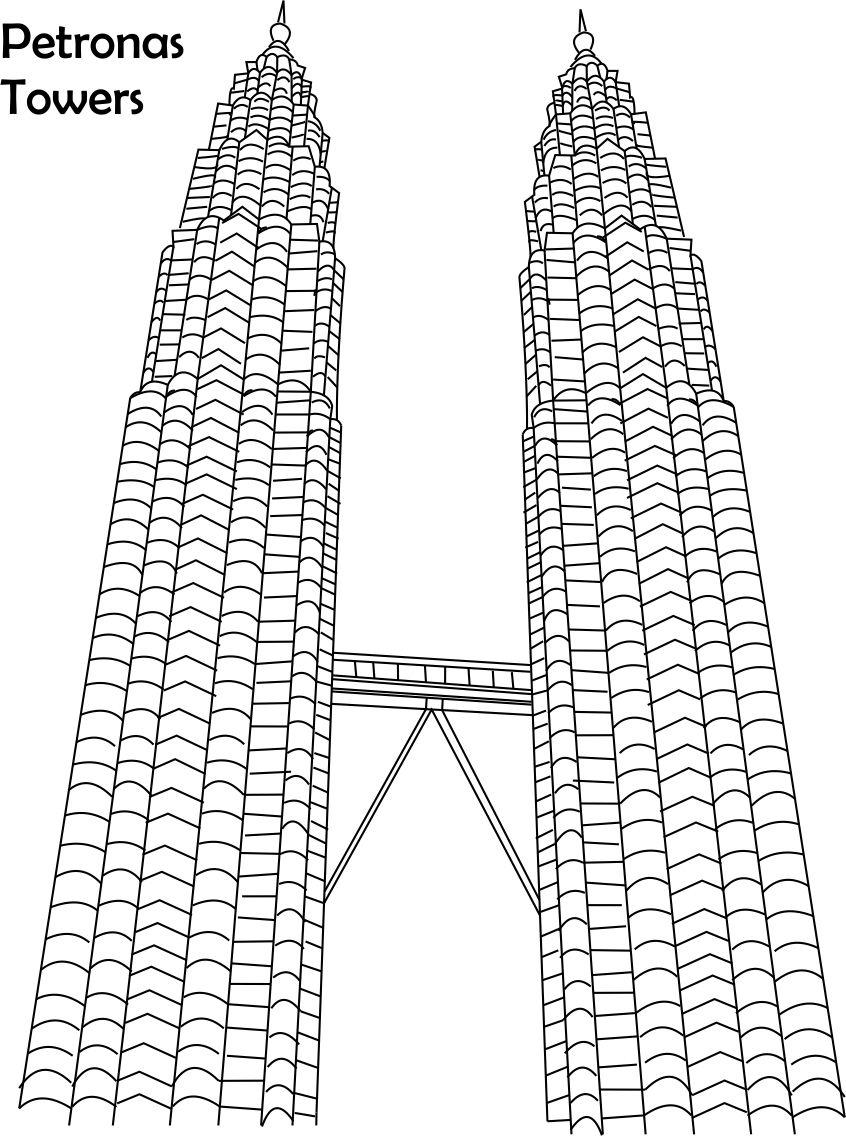 Desenhos de Torres para colorir