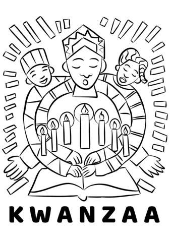 Desenhos de Kwanzaa para colorir