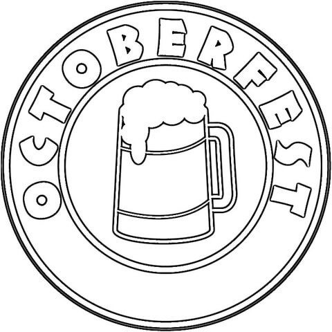 Desenhos de Oktoberfest para colorir