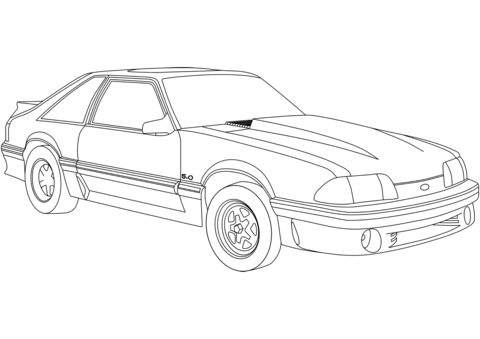 Desenho deA Ford Mustang para colorir