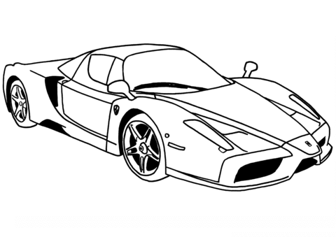 Desenhos de Ferrari para colorir