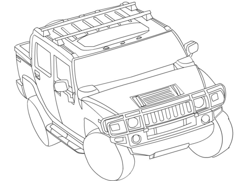 Desenhos de Hummer para colorir