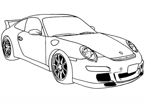 Desenhos de Porsche para colorir