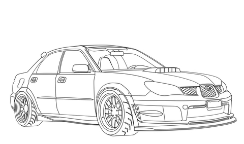 Desenhos de Subaru para colorir