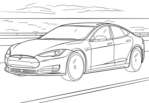 Desenhos de Tesla para colorir