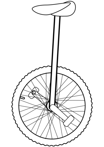 Desenho deUm Monociclo para colorir