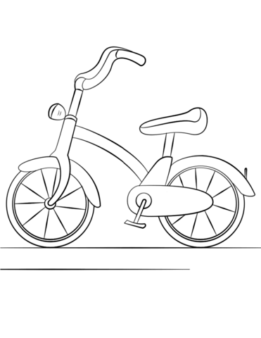 Desenho deBicicleta do Criança para colorir