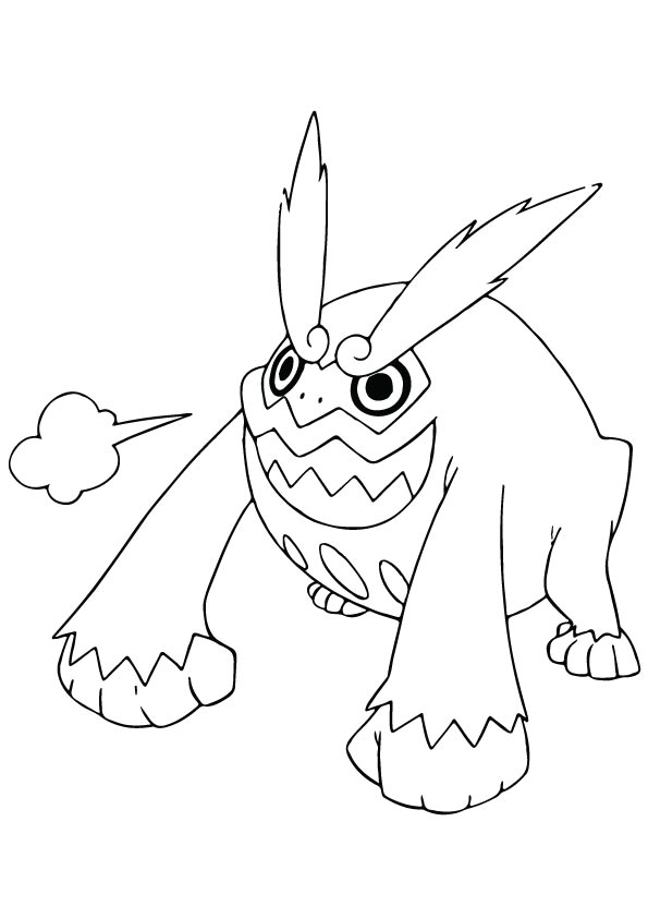 Desenho deA Darmanitan Pokemon para colorir