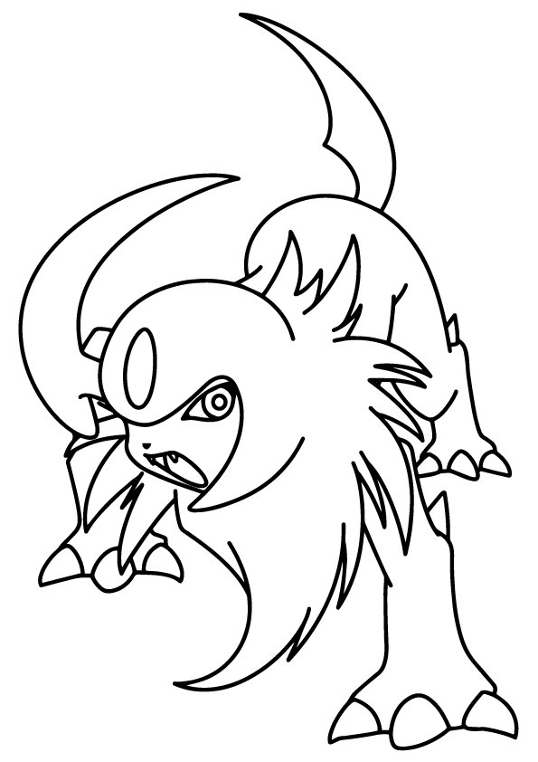 Desenho deAbsol de Pokemon para colorir