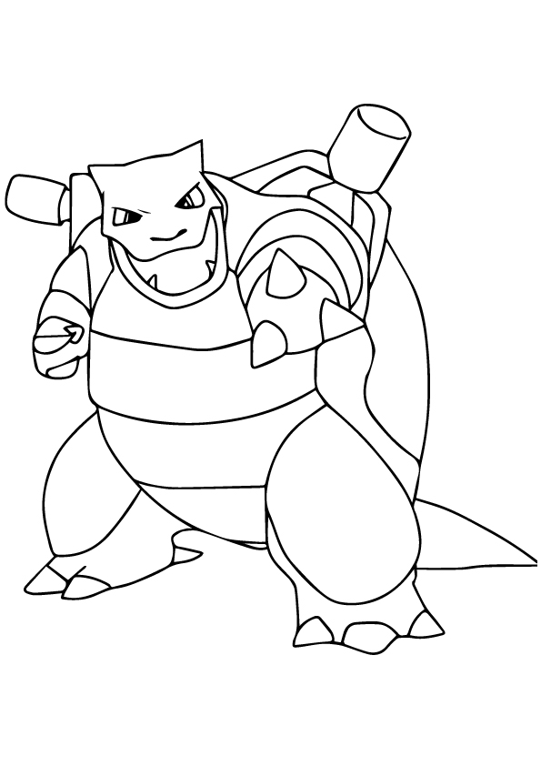 Desenho deBlastoise de Pokemon para colorir