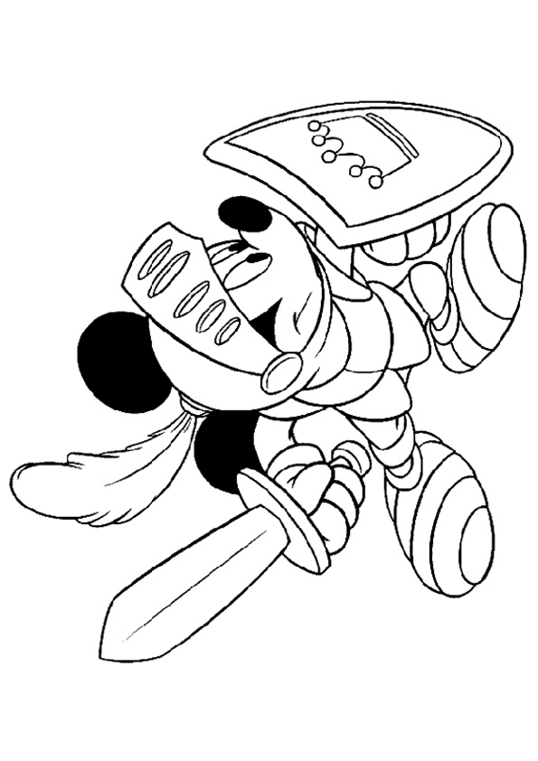 Desenho de Guerreiro Mickey para colorir