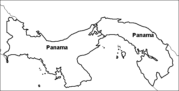 Desenho deMapa do Panamá para colorir