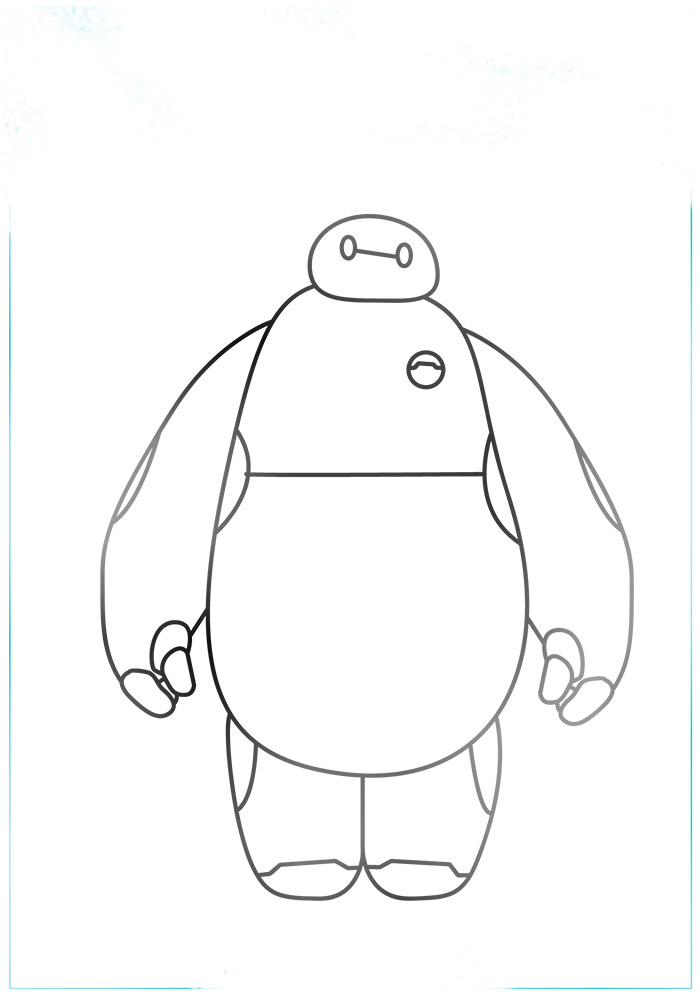 Desenho de Baymax Herói para colorir