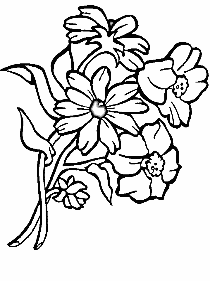 Desenho deRamalhete de Flores para colorir