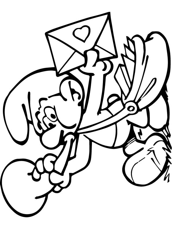 Desenho deCarteiro Smurf para colorir