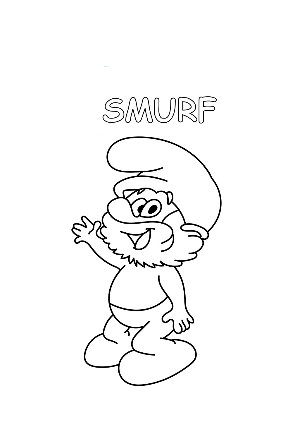 Desenho deUm Papá Smurf para colorir