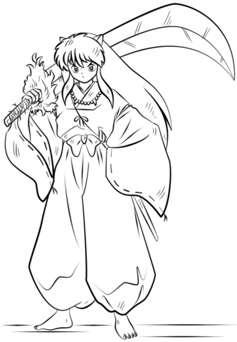 Desenhos de Inuyasha para colorir