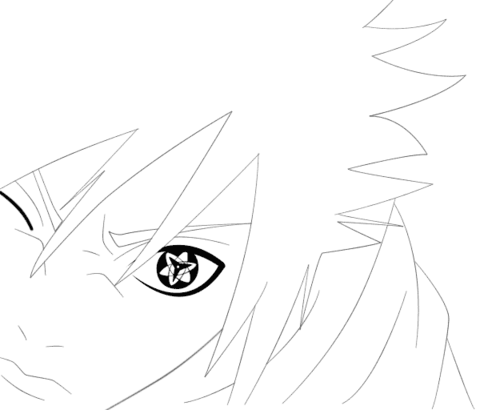 Desenho deSasuke Com Mangekyou Sharingan para colorir