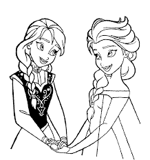 Desenho deElsa E Anna para colorir