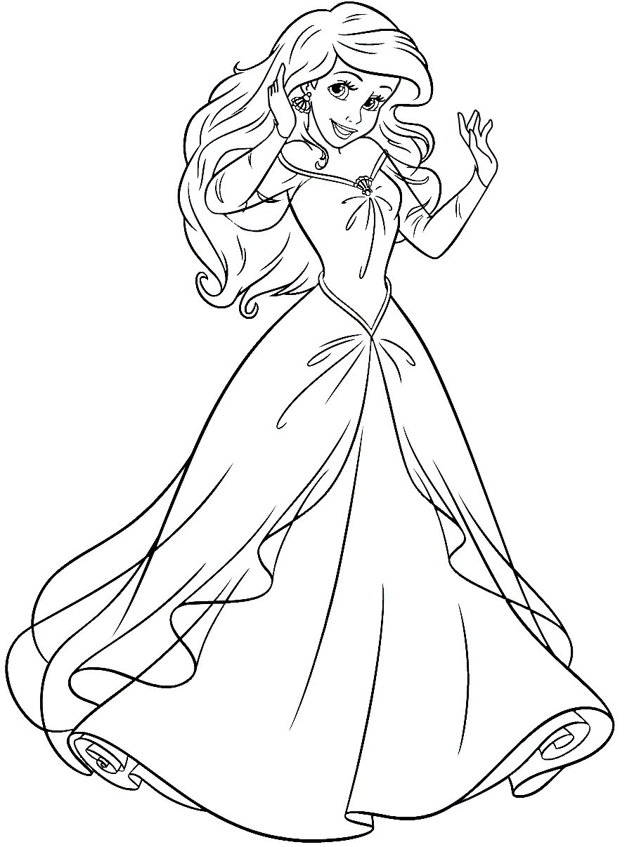 Desenho deLinda Ariel para colorir