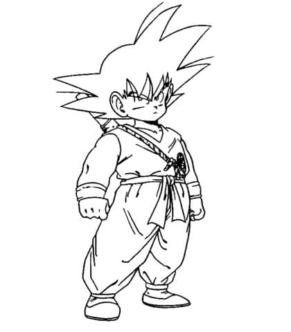 Desenho deBebê Goku para colorir