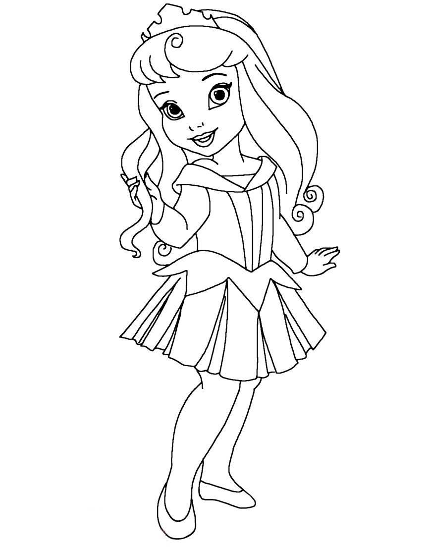 Desenho deChibi Aurora para colorir